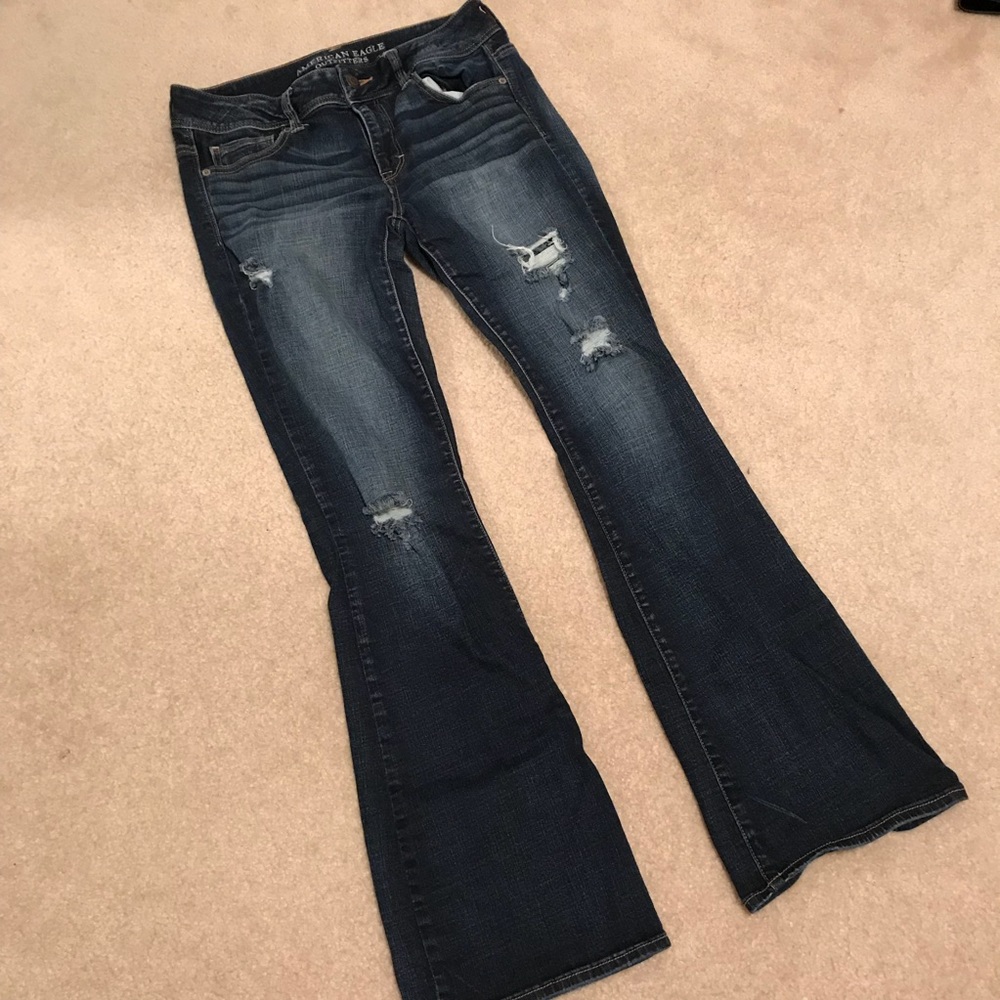 American Eagle Distressed Bootcut Jeans
